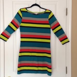 Bright stripes bodycon dress